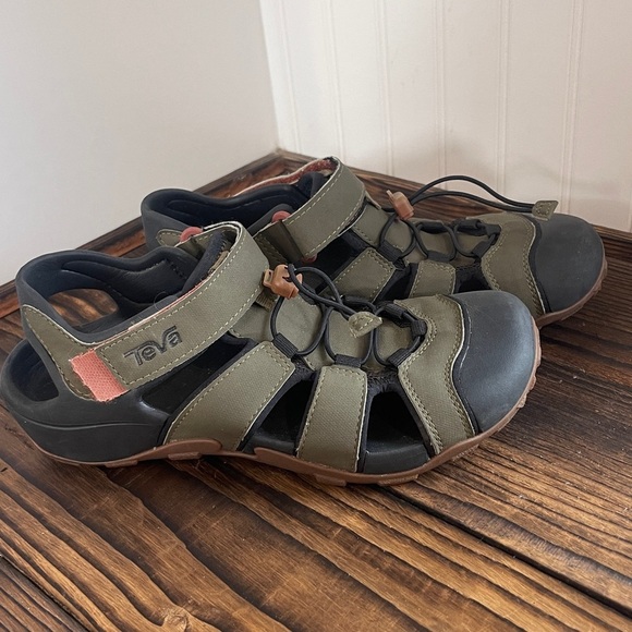 Teva Flintwood Olive and Black Sports Adventure Sandals - Picture 3 of 6